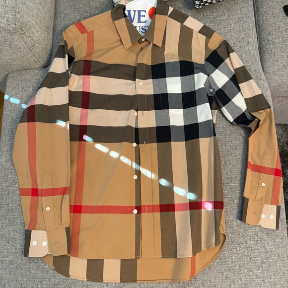 Cotton Shirt Burberry Mens Shirt Usa Burberry London Men's Blue